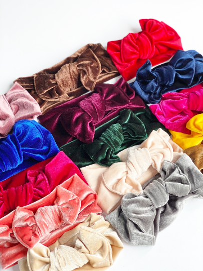 Thick Velvet Headbands for Girls - Golden Dot Lane