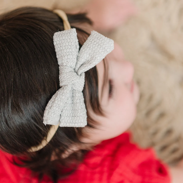 Double Bow Skinny Texture Hair Bow