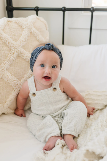 Knotted Black Mudcloth Pattern Baby Nylon Headband
