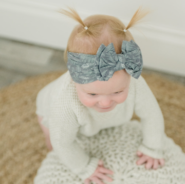 Evergreen Forest Double Bow Nylon Headband