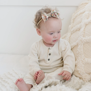Floral Corduroy Edged Bows
