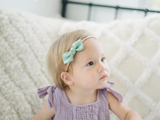 Petite Silky Knotted Ribbon Hair Bow