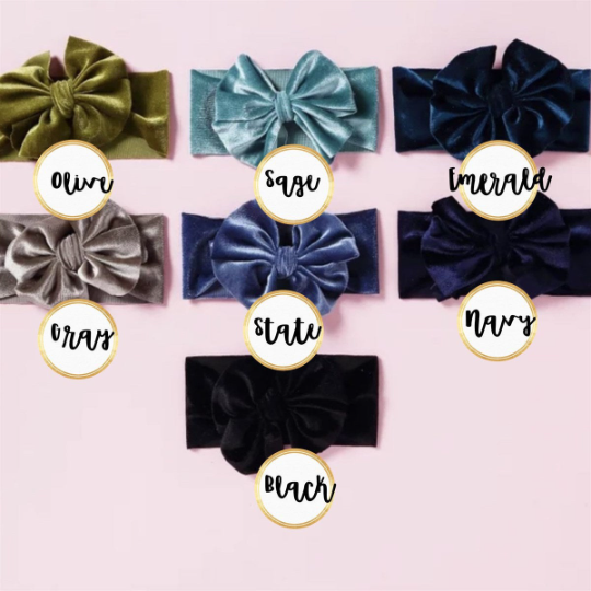 Color Options #2 Big Velvet Loopy Headbands - Golden Dot Lane