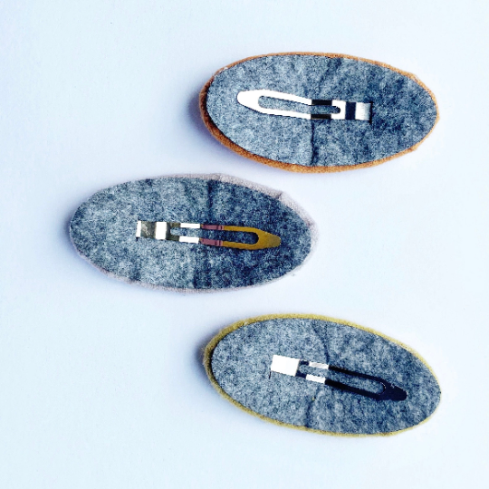 Back of Embroidered Snap Clips - Golden Dot Lane