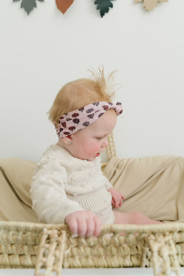 Knotted Fall Leopard Pumpkin Nylon Headband