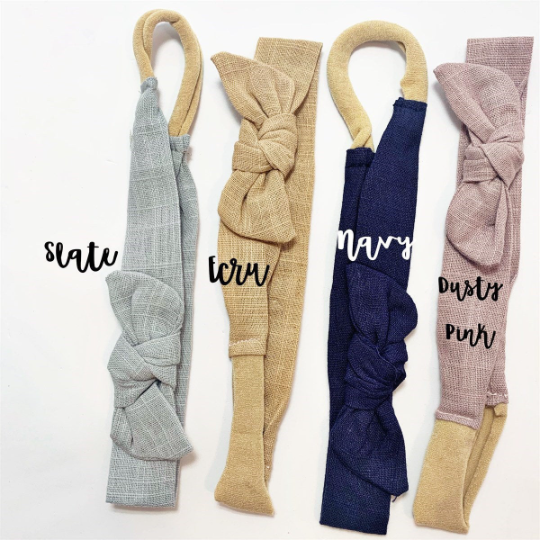 Color Option 2 Linen Headbands - Golden Dot Lane