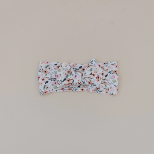 Double Bow Wavy Smile Rainbows Baby Nylon Headband