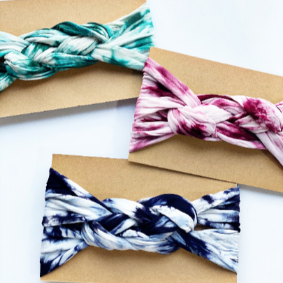 Tie dye headbands - Golden Dot Lane