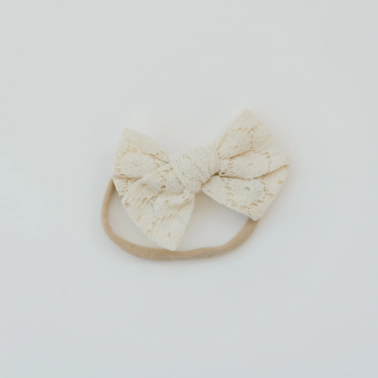 Frilly Summer Lace Hair Bow