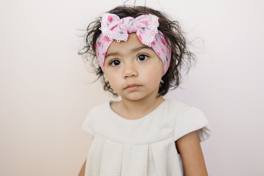 Summer Peachy Eyelet Nylon Headband