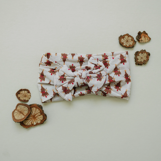 Vintage Christmas Tree + Lights Nylon Baby Headband