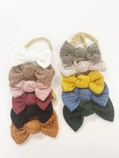 Waffle Cotton Knottie Bows