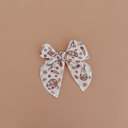 4" Easter Egg Hunt Serged Hair Bow