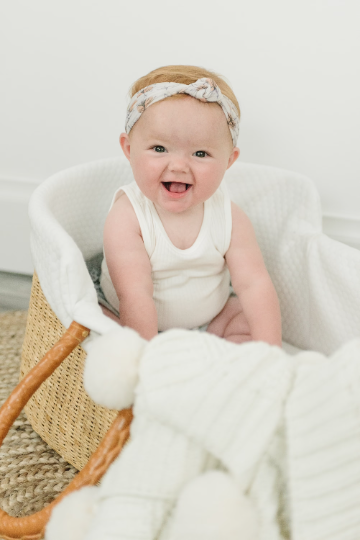 Knotted Mustard Floret Nylon Headband