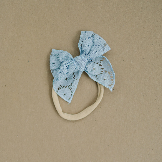 Sailor Eyelet Lace Dainty Hair Bow