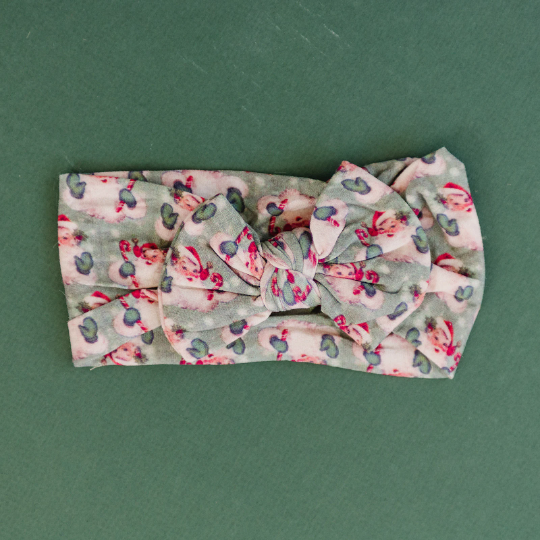 Vintage Candy Cane Santa Baby Nylon Headband