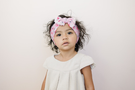 Summer Peachy Eyelet Nylon Headband