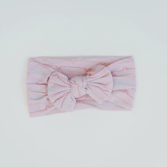 Sunshine Sunrise Baby Bow Nylon Headband