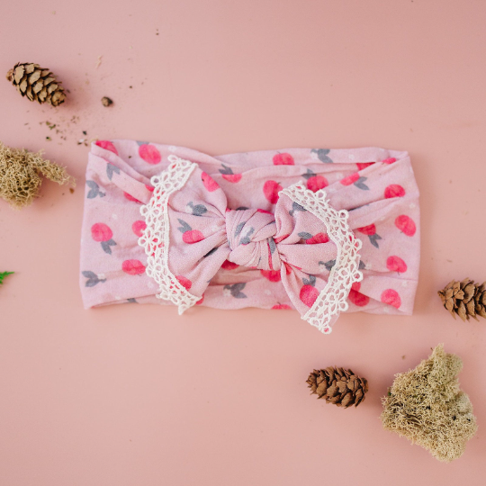 Summer Peachy Eyelet Nylon Headband