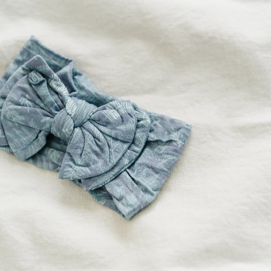 Evergreen Forest Double Bow Nylon Headband