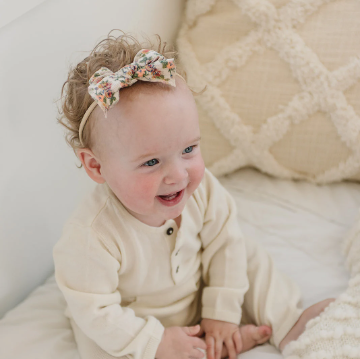 Floral Corduroy Edged Bows