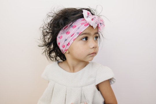 Summer Peachy Eyelet Nylon Headband