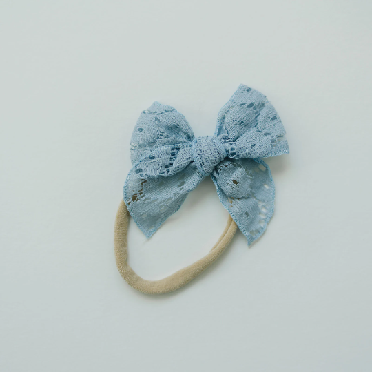 Sailor Eyelet Lace Dainty Hair Bow