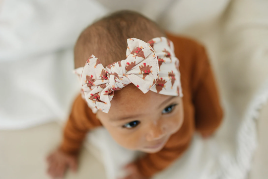 Vintage Christmas Tree + Lights Nylon Baby Headband