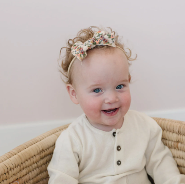 Floral Corduroy Edged Bows