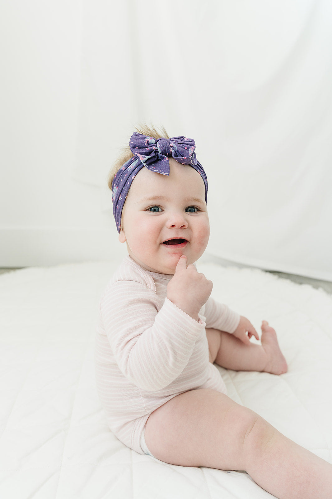 Midnight Navy Floral Moon Cutest Nylon Headband