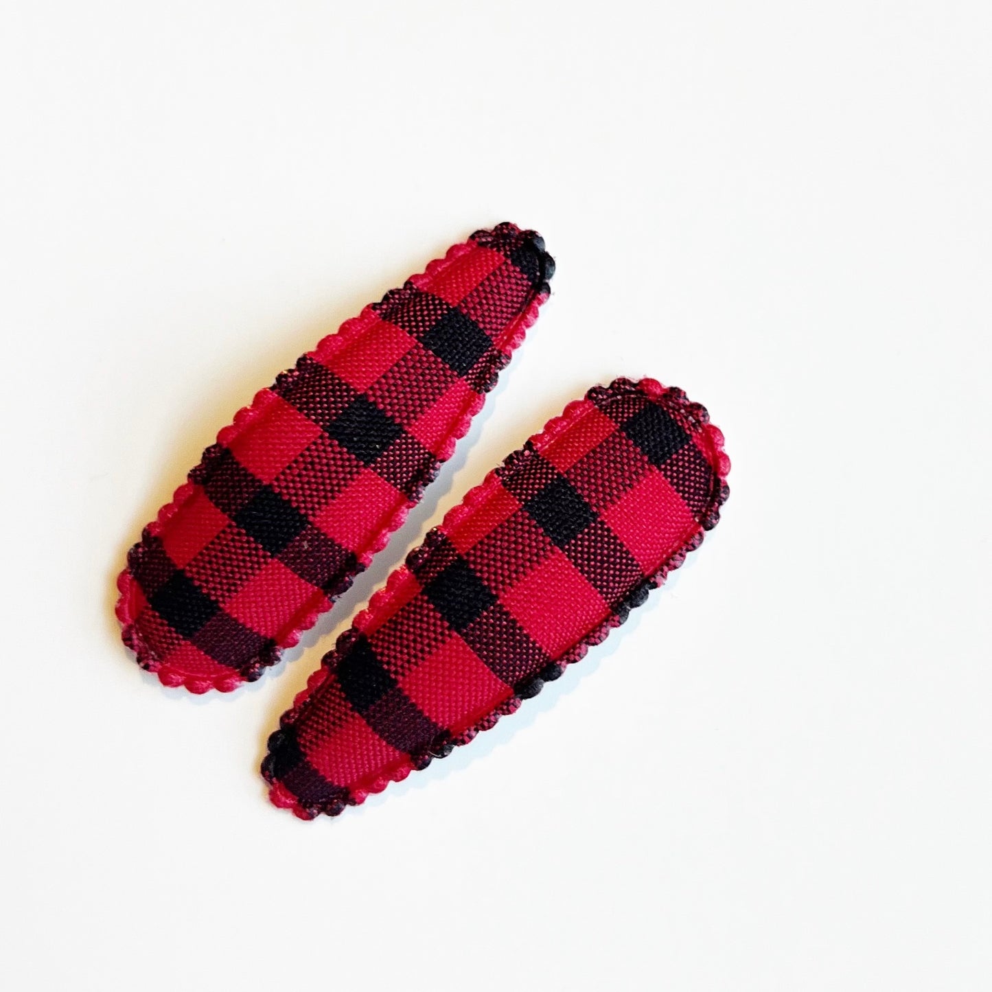 Buffalo Plaid Snap Clips