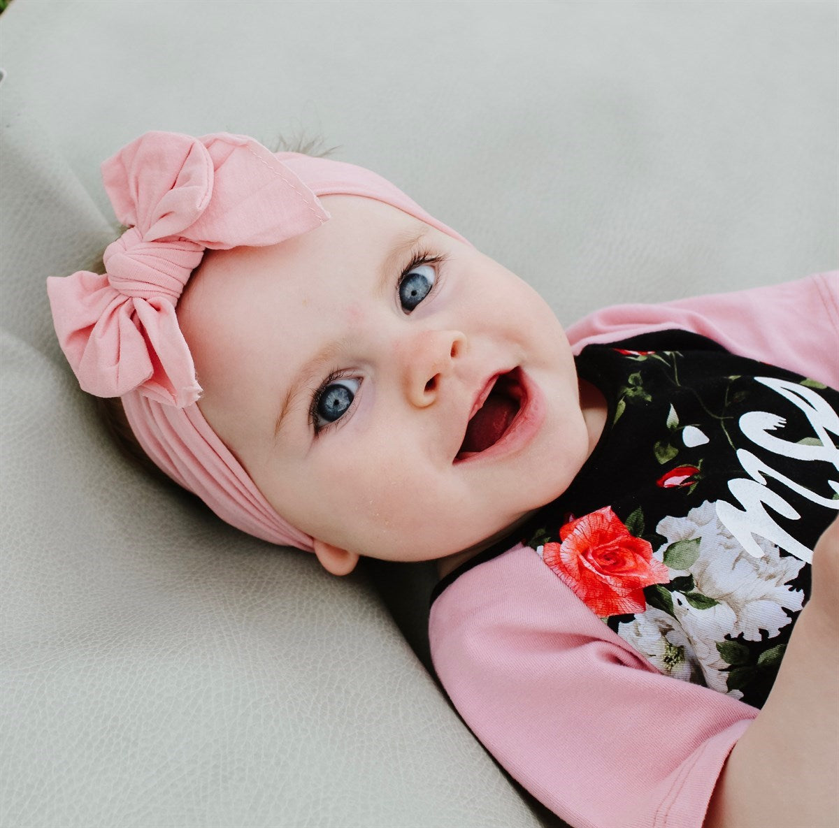 Blush baby headband Cutest Nylon Bow Headband - Golden Dot Lane