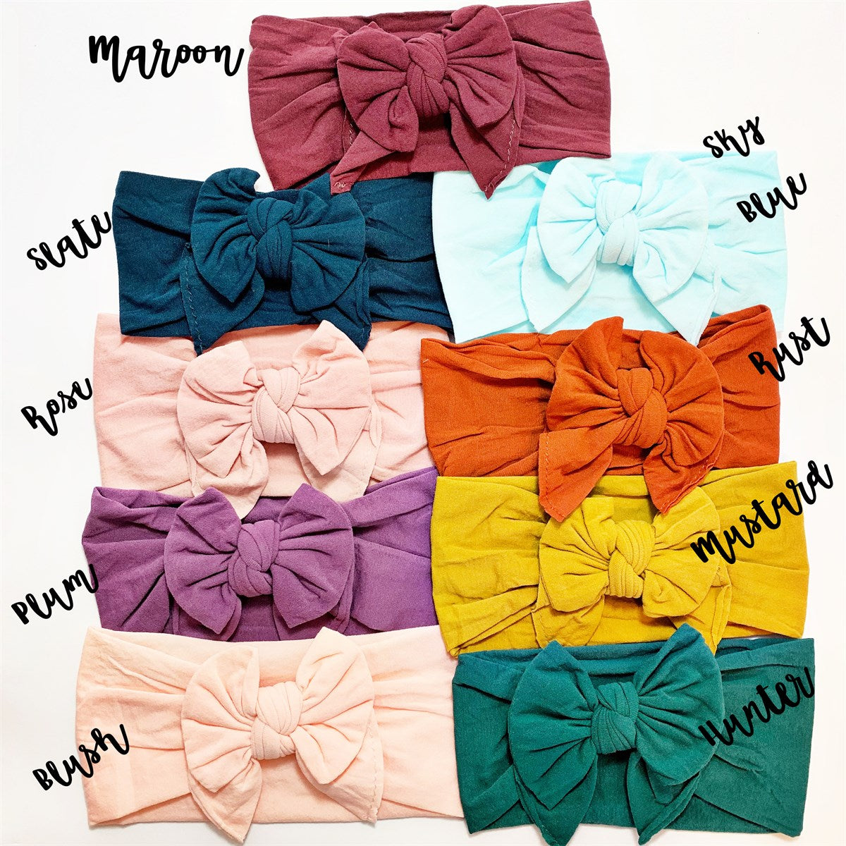 labeled color options Cutest Nylon Headbands - Golden Dot Lane