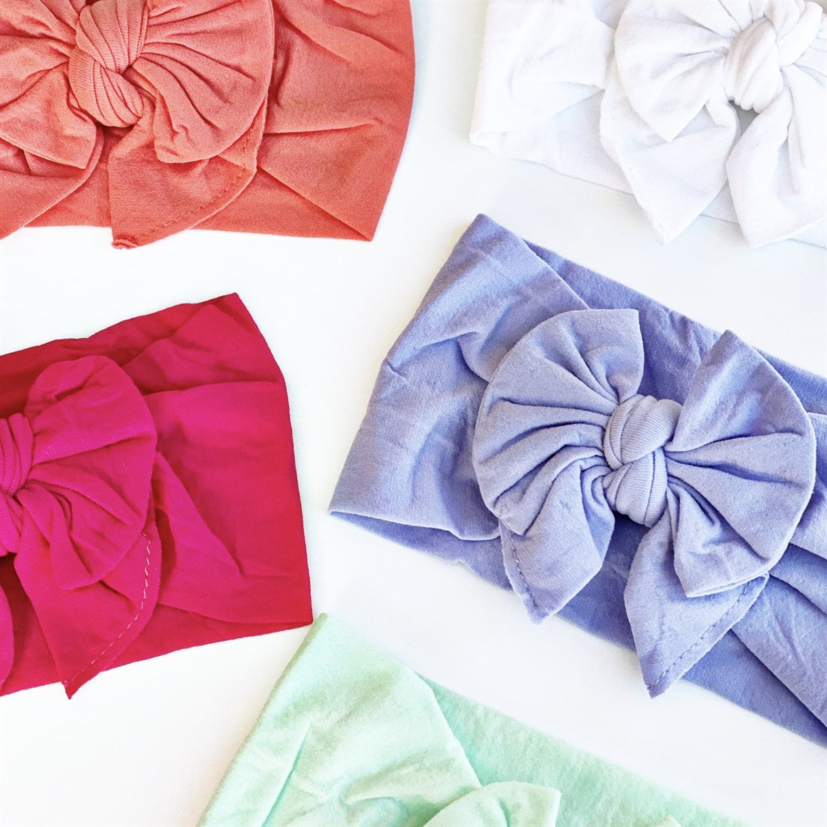 white peony magenta Cutest Nylon Headbands - Golden Dot Lane
