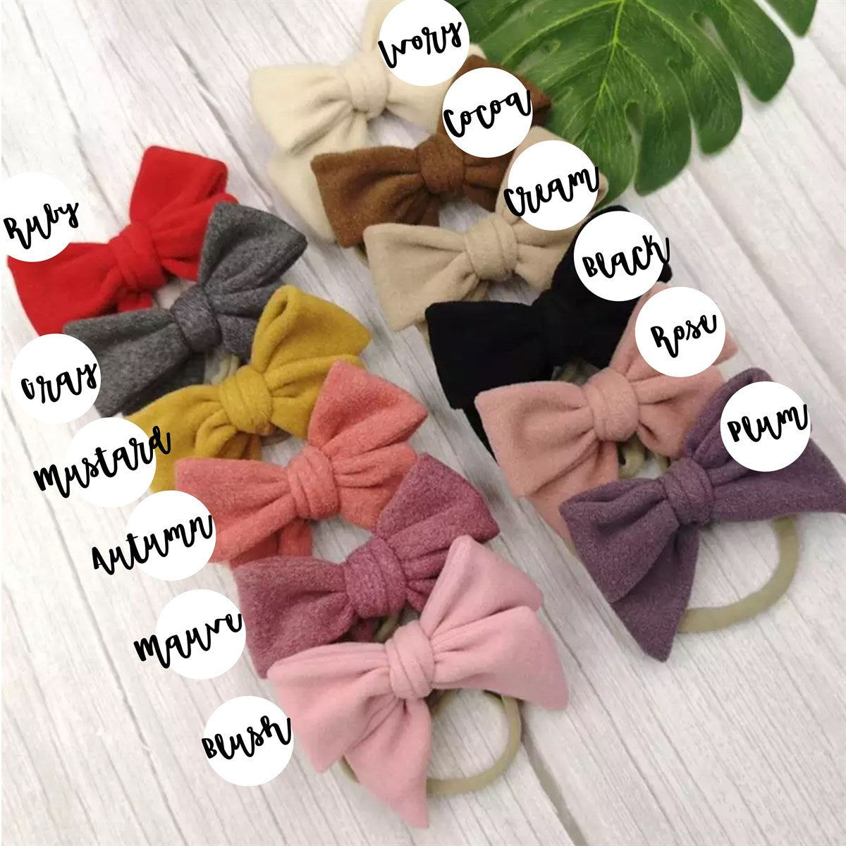 Color Options Of Softest Sailor Bows - Golden Dot Lane