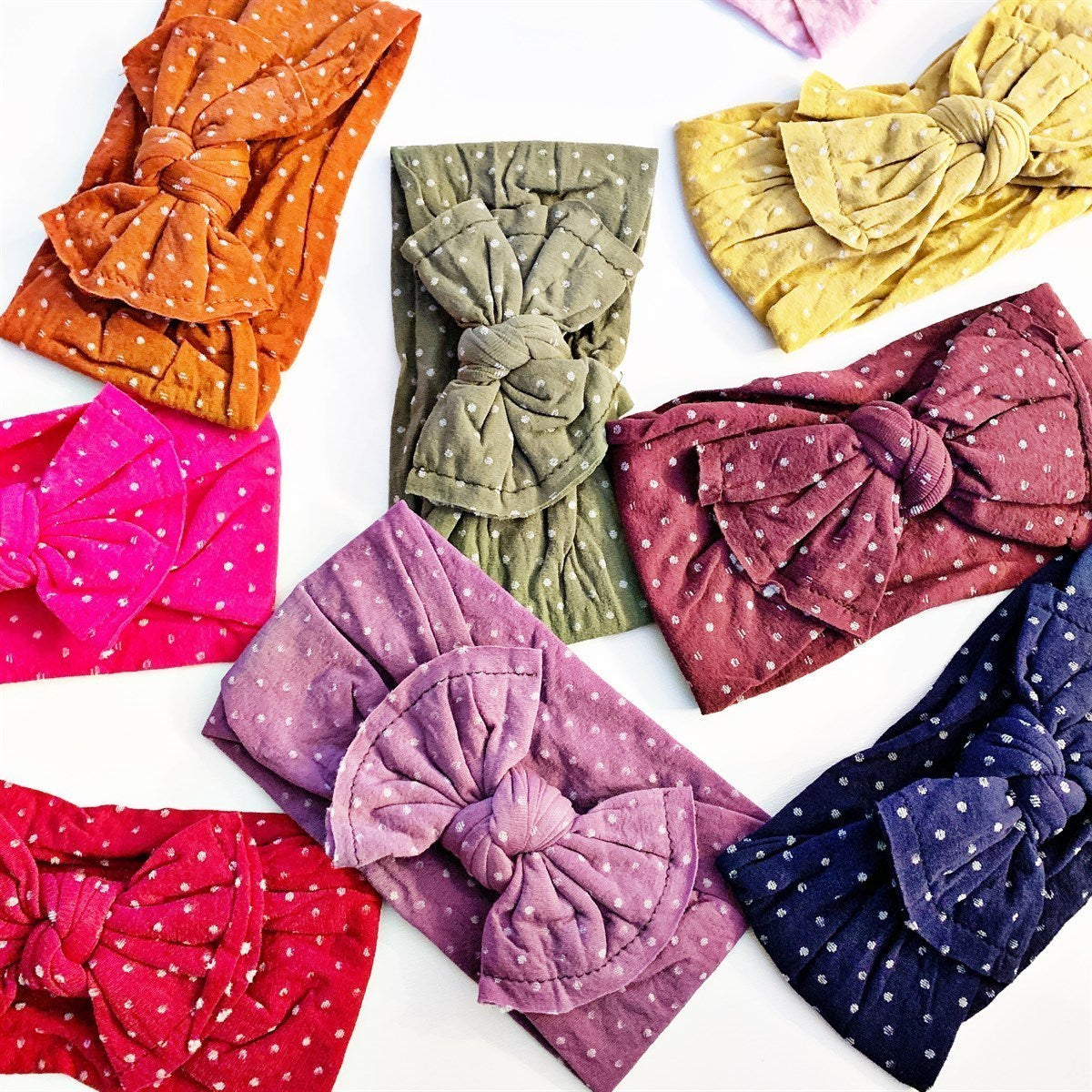 Swiss Dot Nylon Headbands