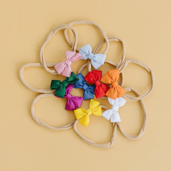 Rainbow Baby Grosgrain Bow Bundle