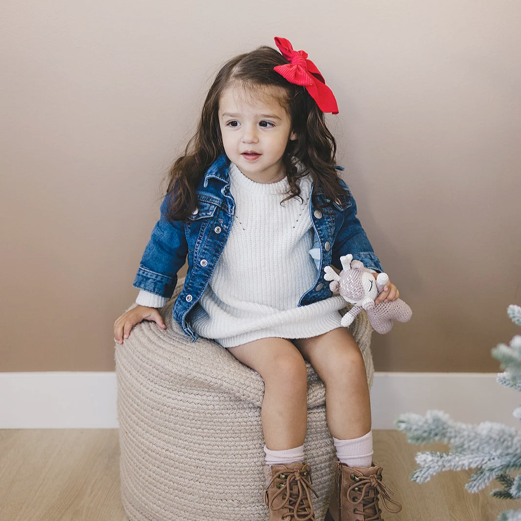 Big Beautiful Corduroy Hair Bow Clip