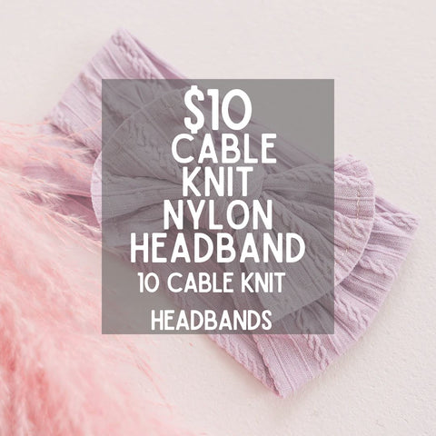 $10 Cable Knit Nylon Headband Grab Bag