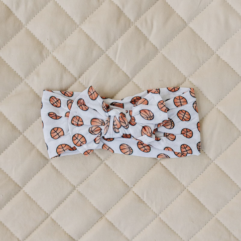 Basketball Baby Bow Nylon Headband