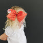 Christmas Red and White Plaid 7" Grosgrain Hair Bow