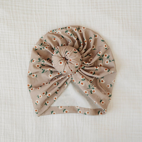 Fall Daisies Baby Bun Turban