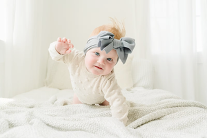 4.5” Loopy Texture Bow Baby Nylon Headbands