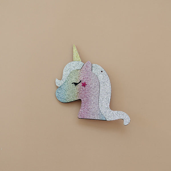 Large Glitter Unicorn Sparkle Hair Clip