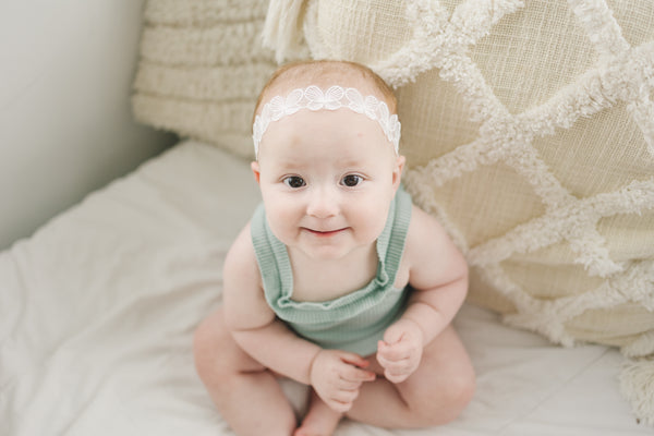 Delicate White Butterfly Baby Headband