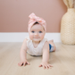 Pink Summer Floral Baby Bow Turban