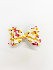 3.5” Back to School Faux Leather Bows