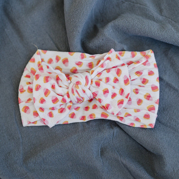 Ribbed Candy Corn Halloween Nylon Baby Headband