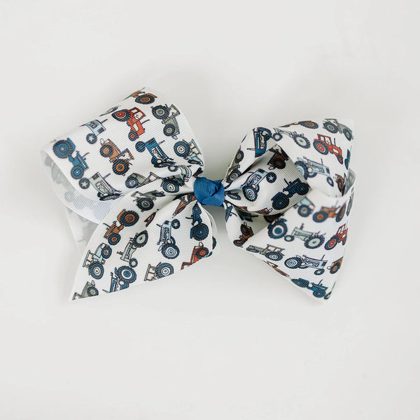 Farmer Tractor 7" Grosgrain Hair Bow