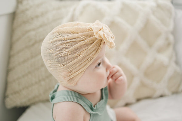 Fall Texture Knit Baby Turban